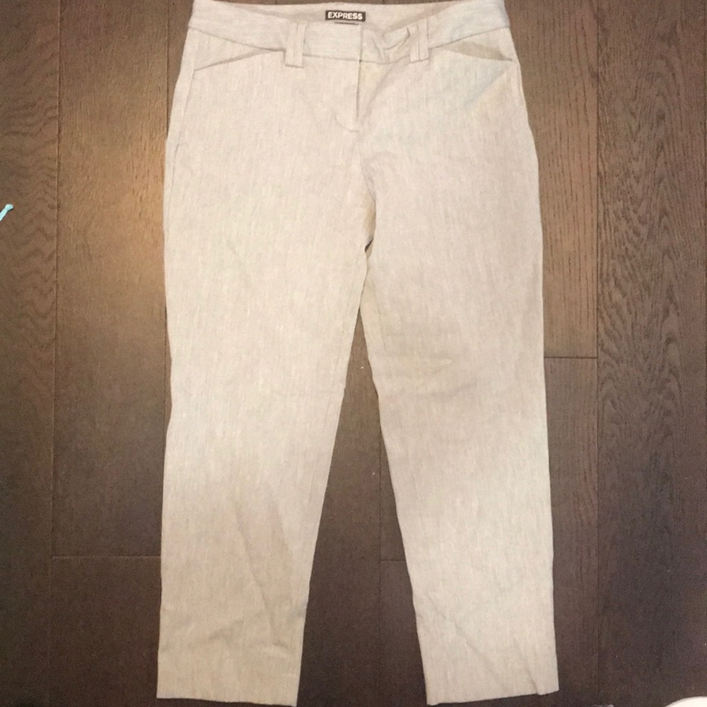 Express grey ankle pants